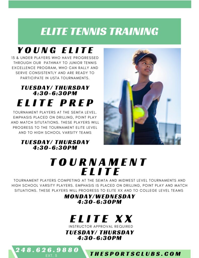 fall elite tennis program