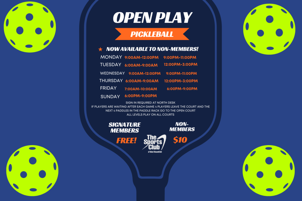 open play pickleball