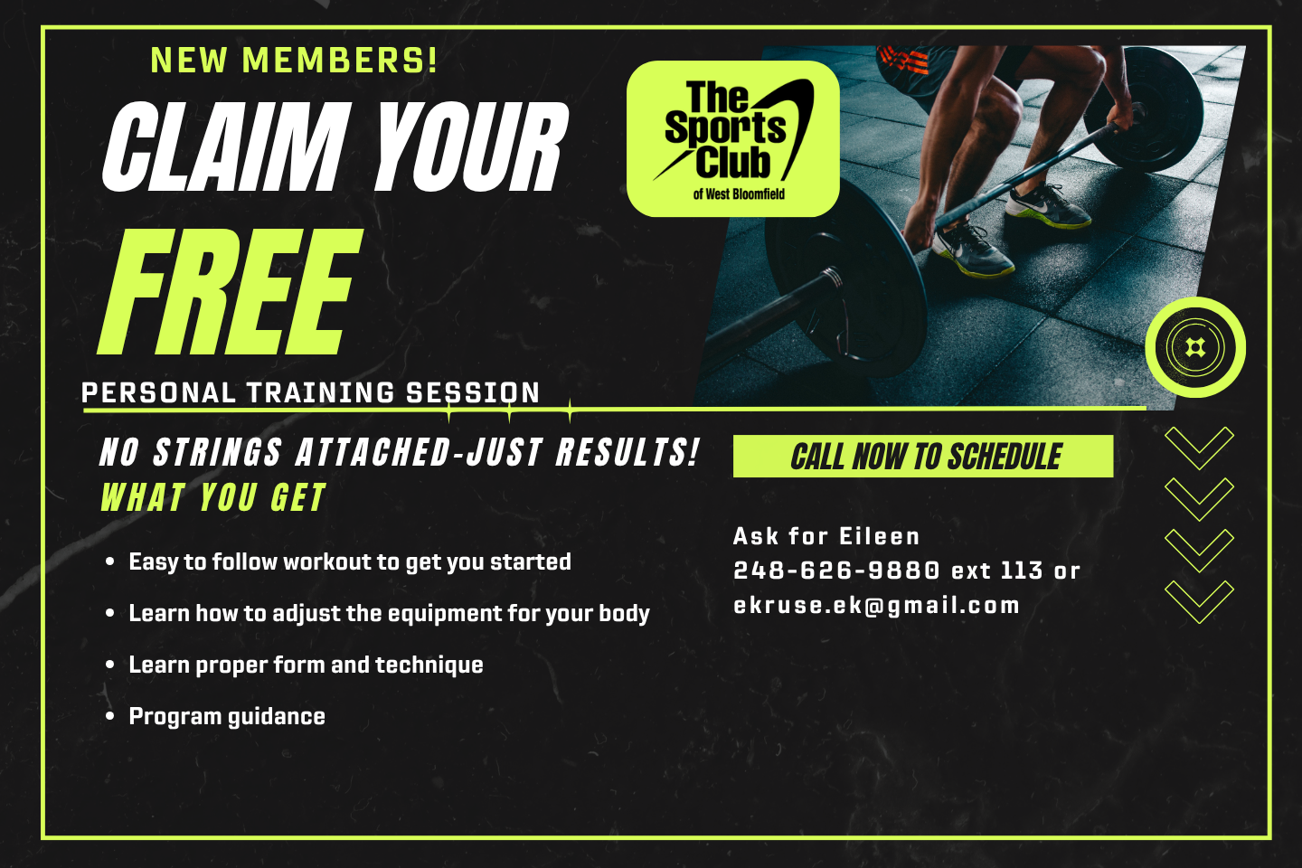free personal training session